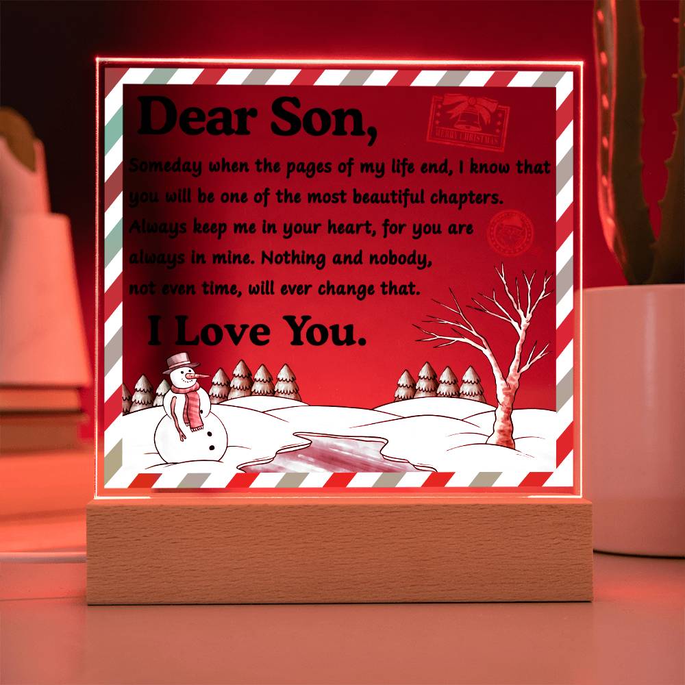 Timeless Love- Acrylic Square Plaque- Gift for Son