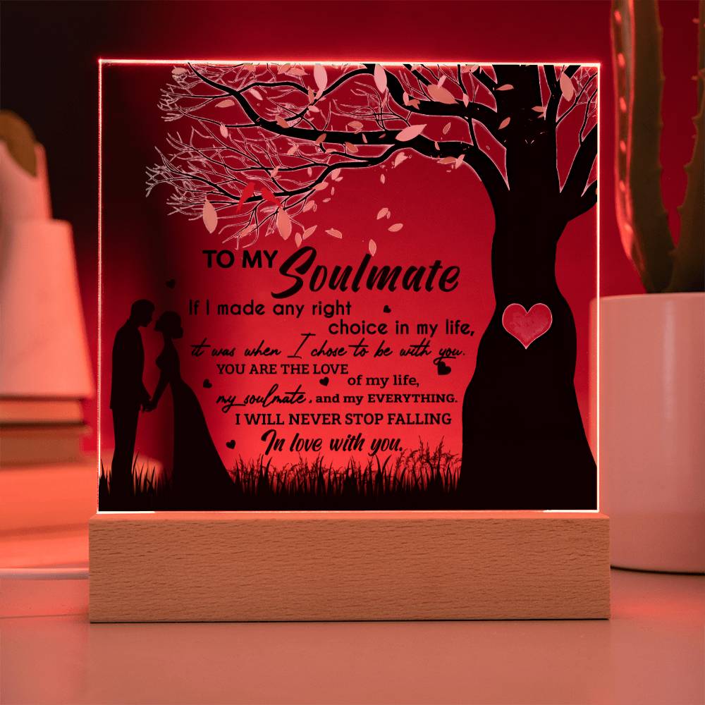 I Chose To Be With You- Acrylic Square Plaque - Gift For Soulmate