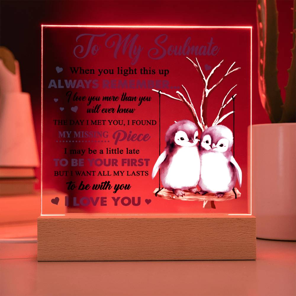 I Want To Be Your Last- Acrylic Square Plaque- Gift For Soulmate