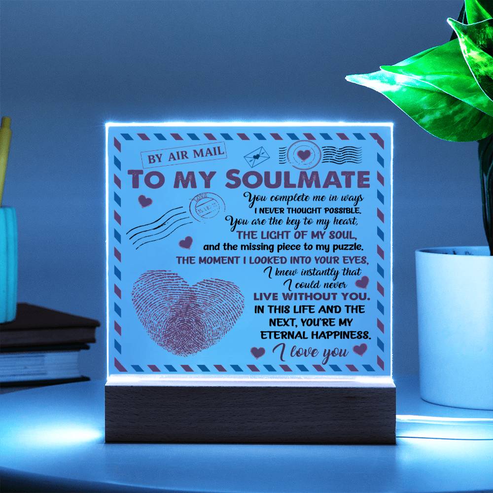 You Complete Me- Acrylic Square - Anniversary Gift, Birthday Gift, Gift For Soulmate