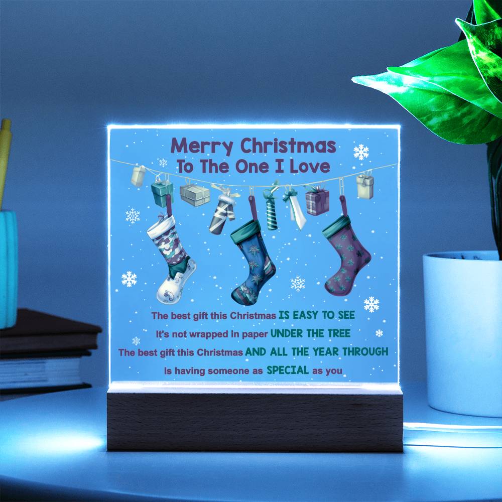 The Best Gift This Christmas-  Christmas gift for someone you love-  Acrylic square plaque.