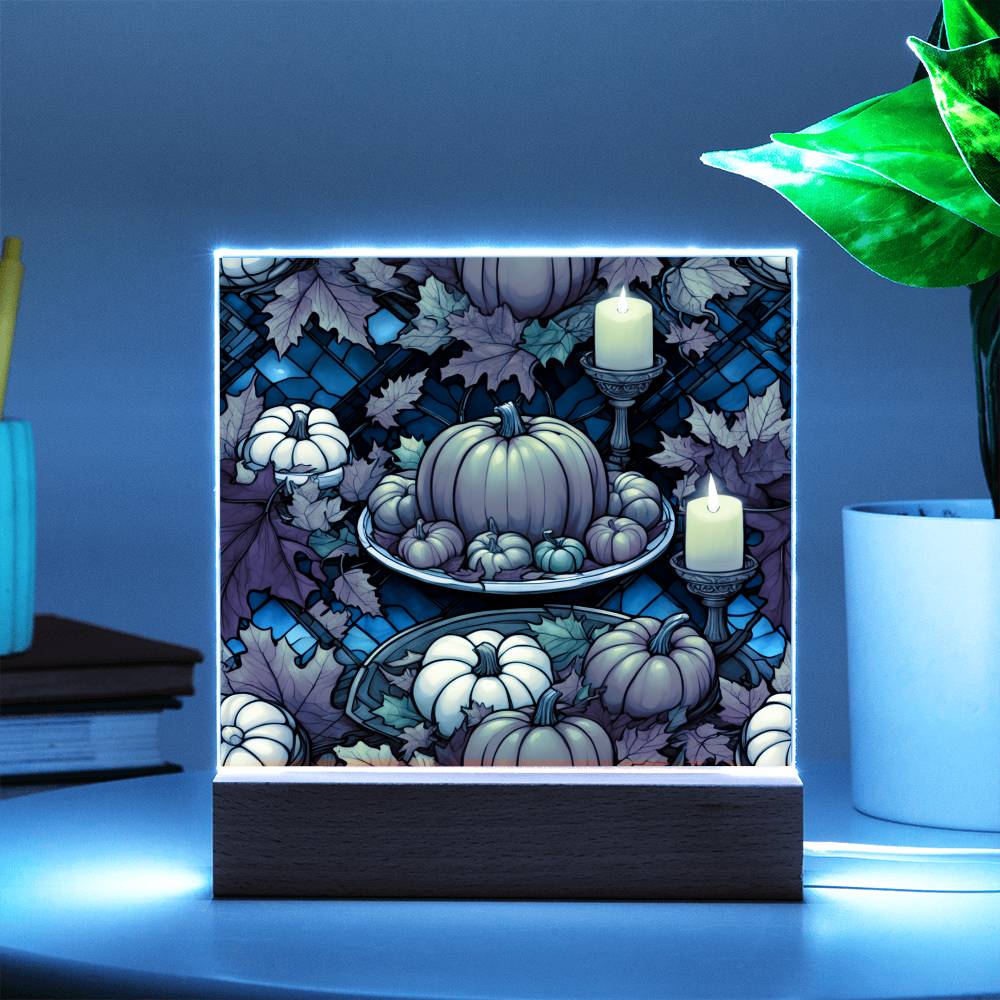 Pumpkin Feast- Thankgving Theme Acrylic Square- Home Decor