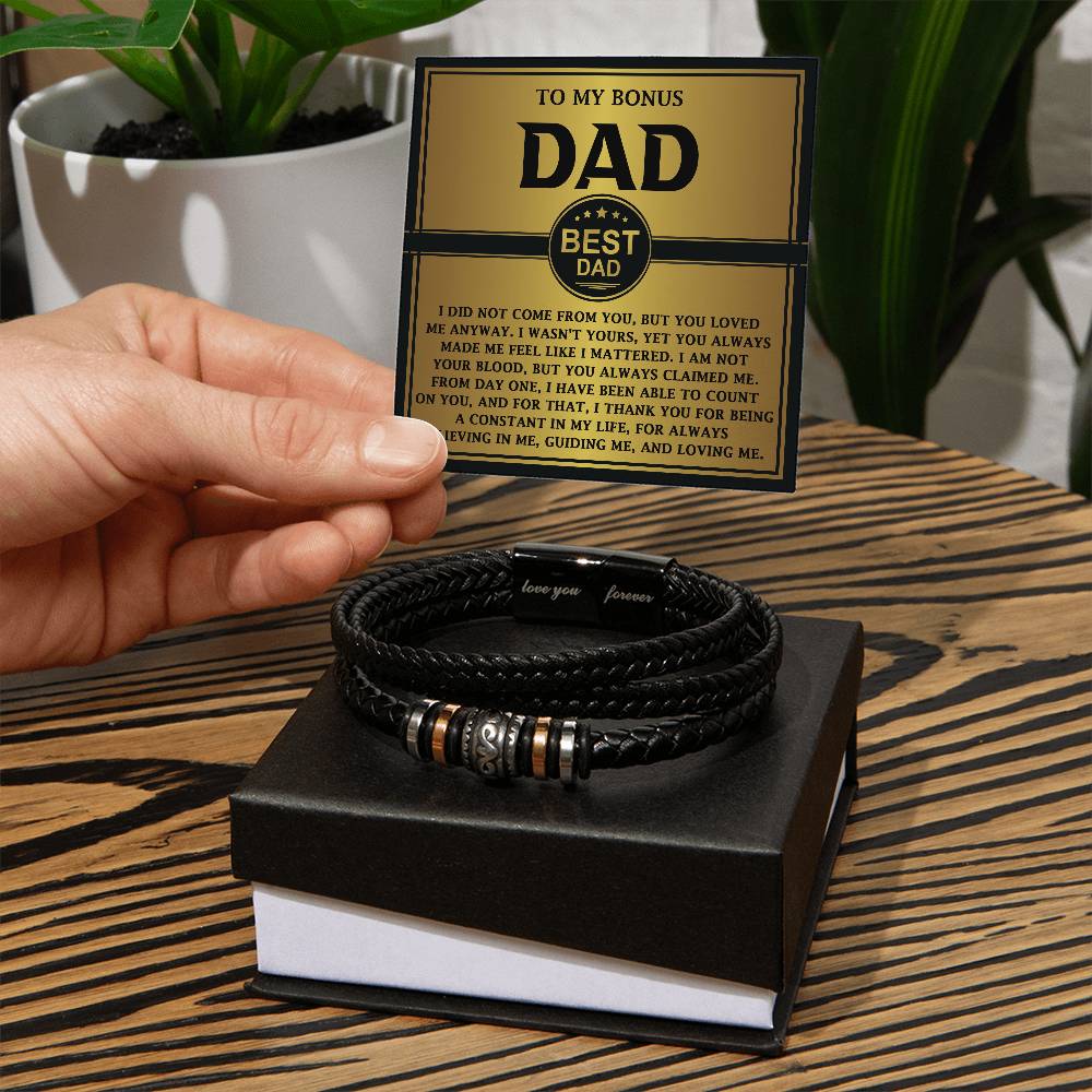 Vegan Leather Bracelet  Gift for Dad, Gift For Father, Gift For  Birthday, Father's Day Gift