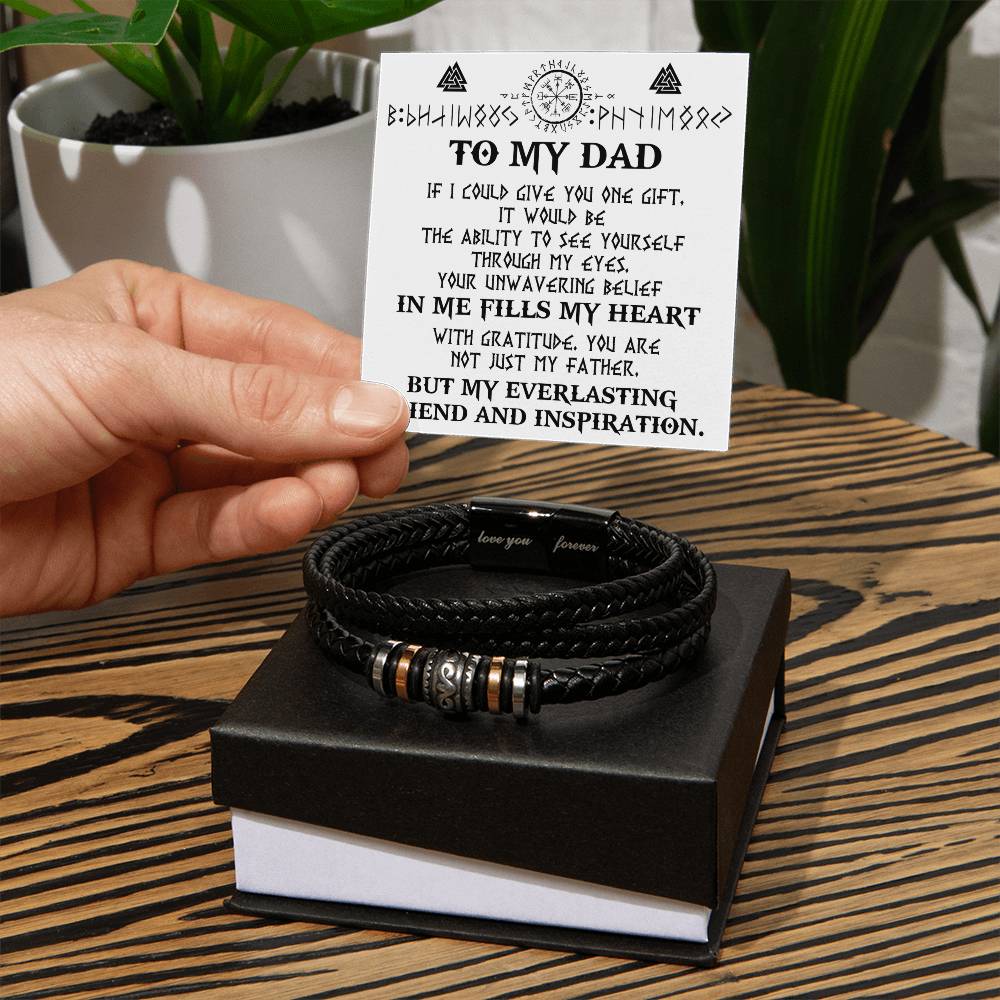 Vegan Leather Bracelet, Gift For Dad, Gift For Father, Gift For Birthday, Father's Day Gift