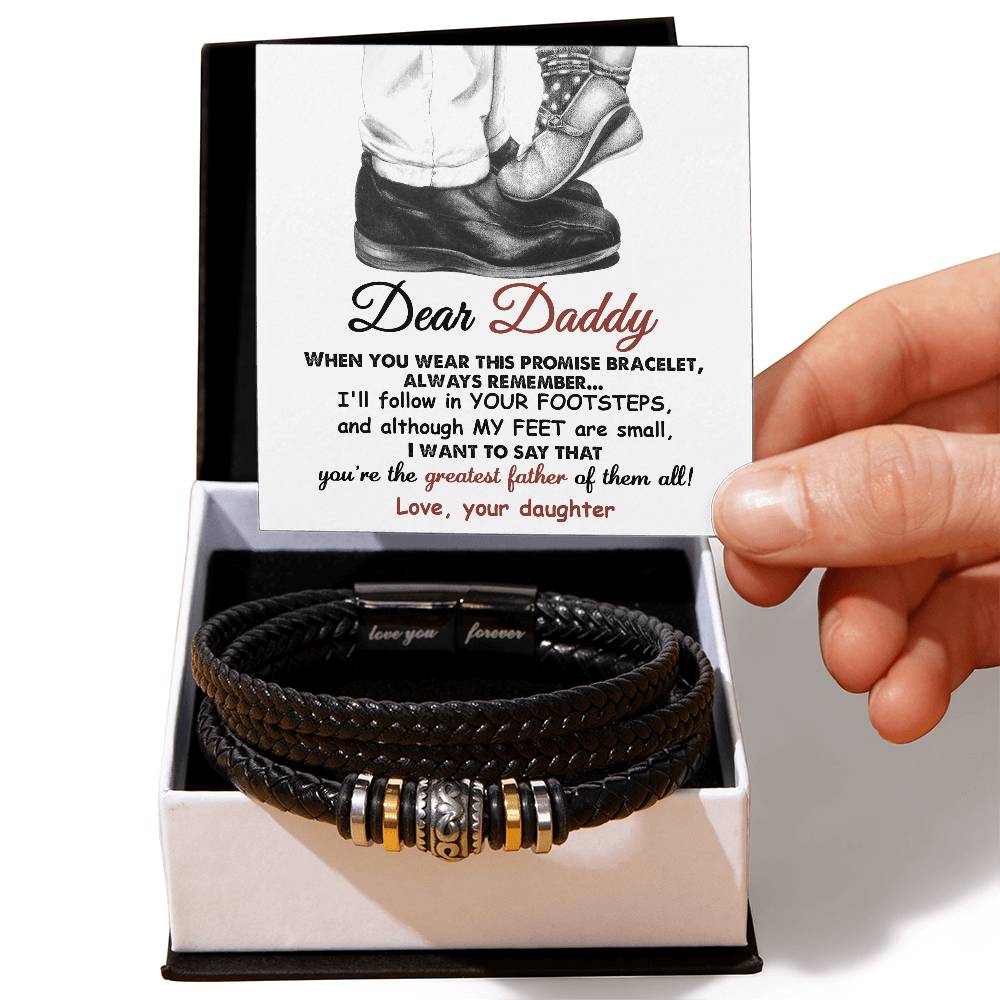 Men's "Love You Forever" bracelet gift for dad, Gift For Father,Birthday Gift, Father's Day Gift