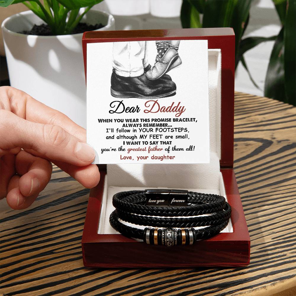 Men's "Love You Forever" bracelet gift for dad, Gift For Father,Birthday Gift, Father's Day Gift