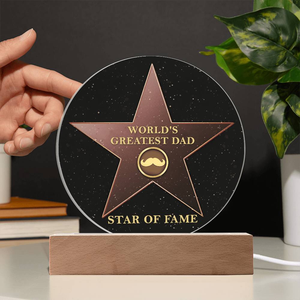 Printed Circle Acrylic Plaque Gift for Dad, Gift for Father, Birthday Gift, Father's Day Gift