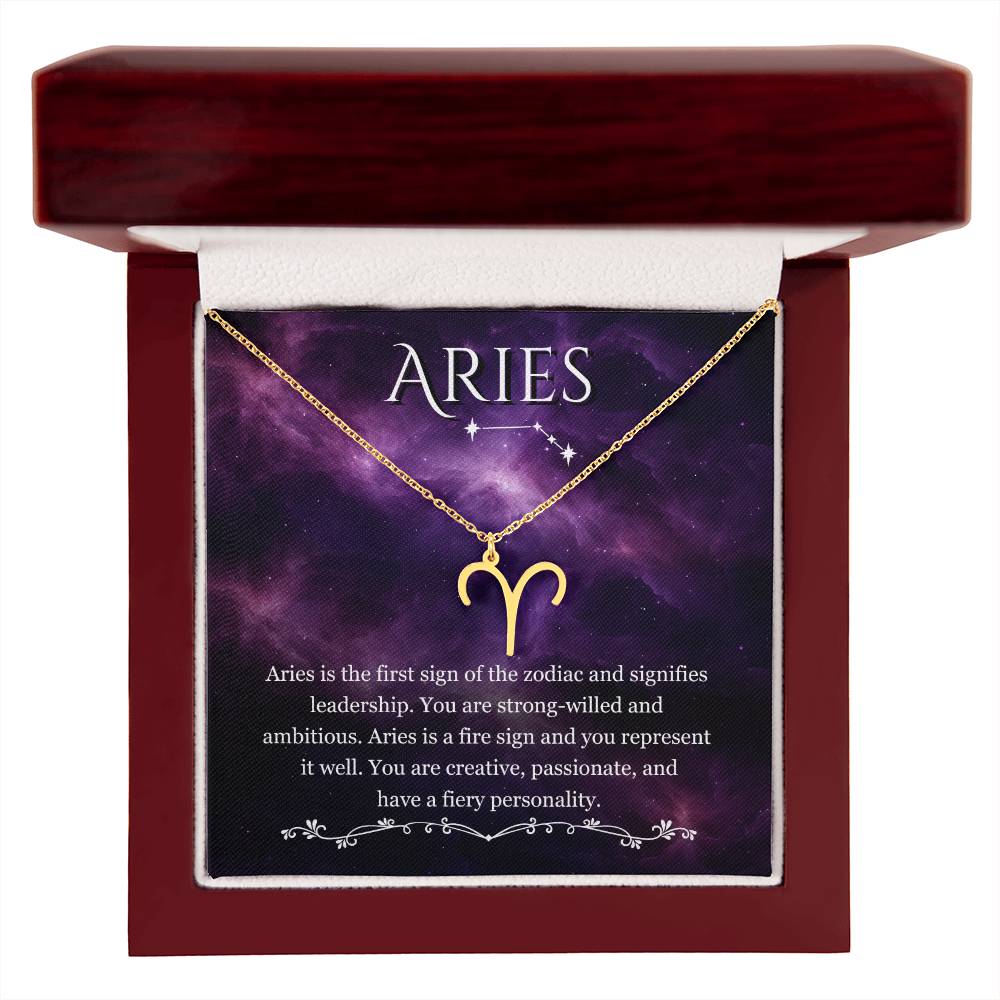 Aries- Zodiac Symbol Necklace