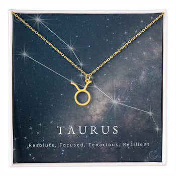 ZODIAC NECKLACE- Taurus Sign-  Birthday Gift