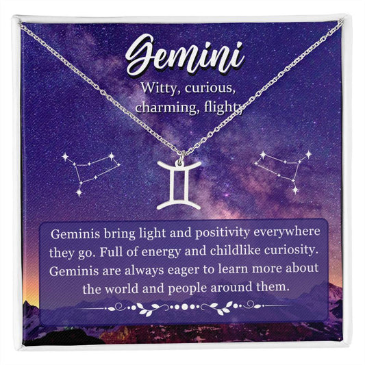 Gemini - Zodiac  Symbol Neckalce