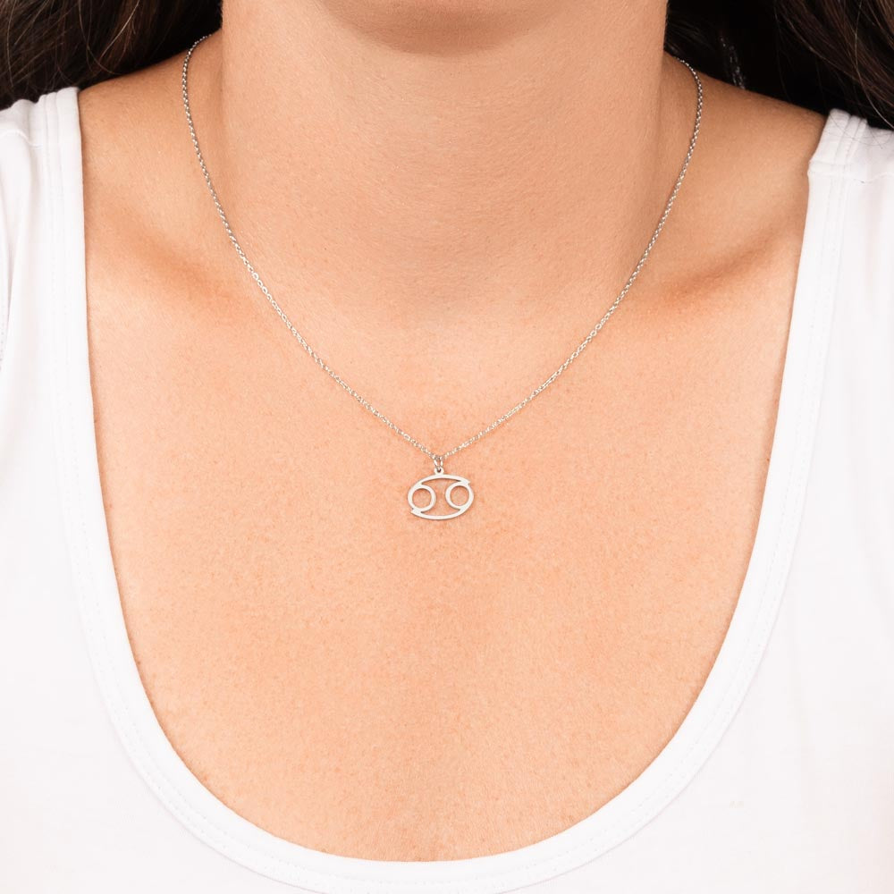 Cancer- Zodiac Symbol Necklace