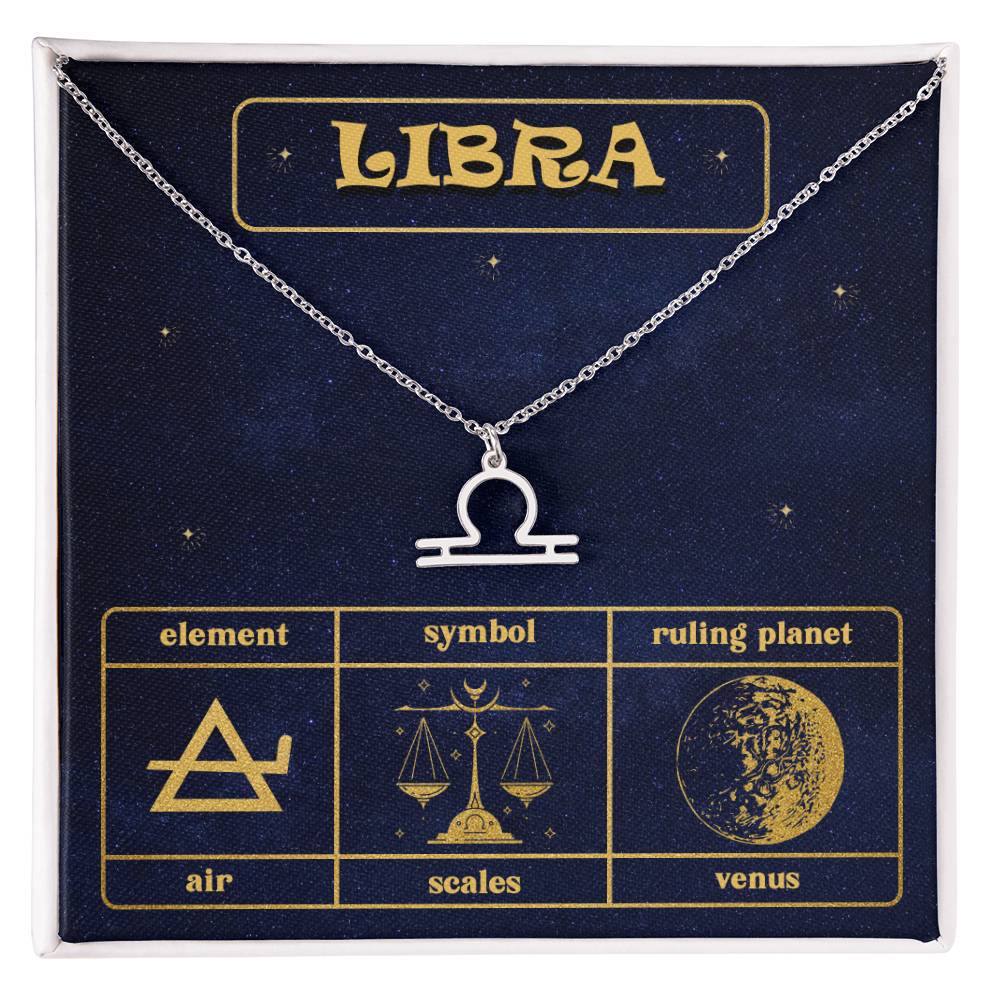 Libra- Zodiac Symbol Necklace