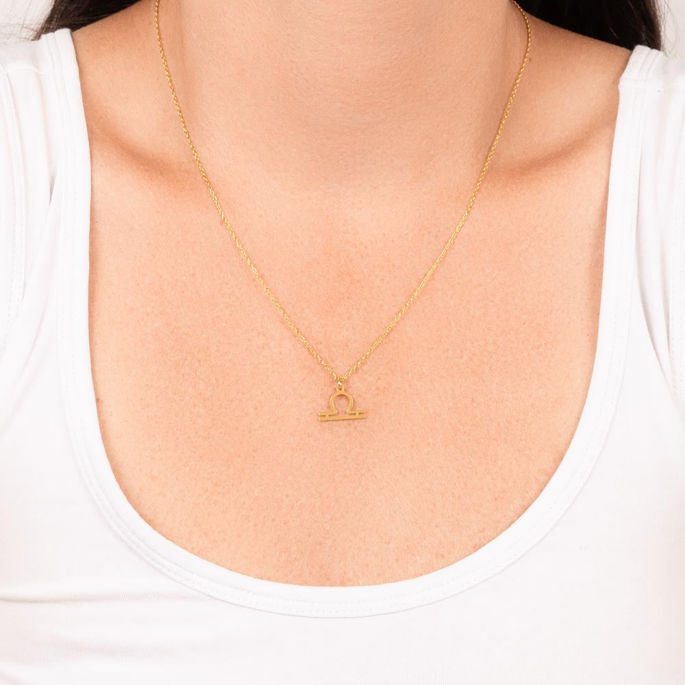 Libra- Zodiac Symbol Necklace