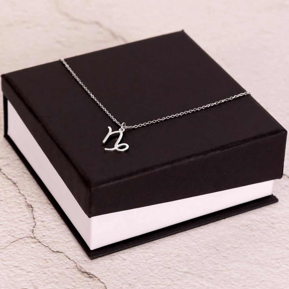 Capricorn- Zodiac Symbol Necklace