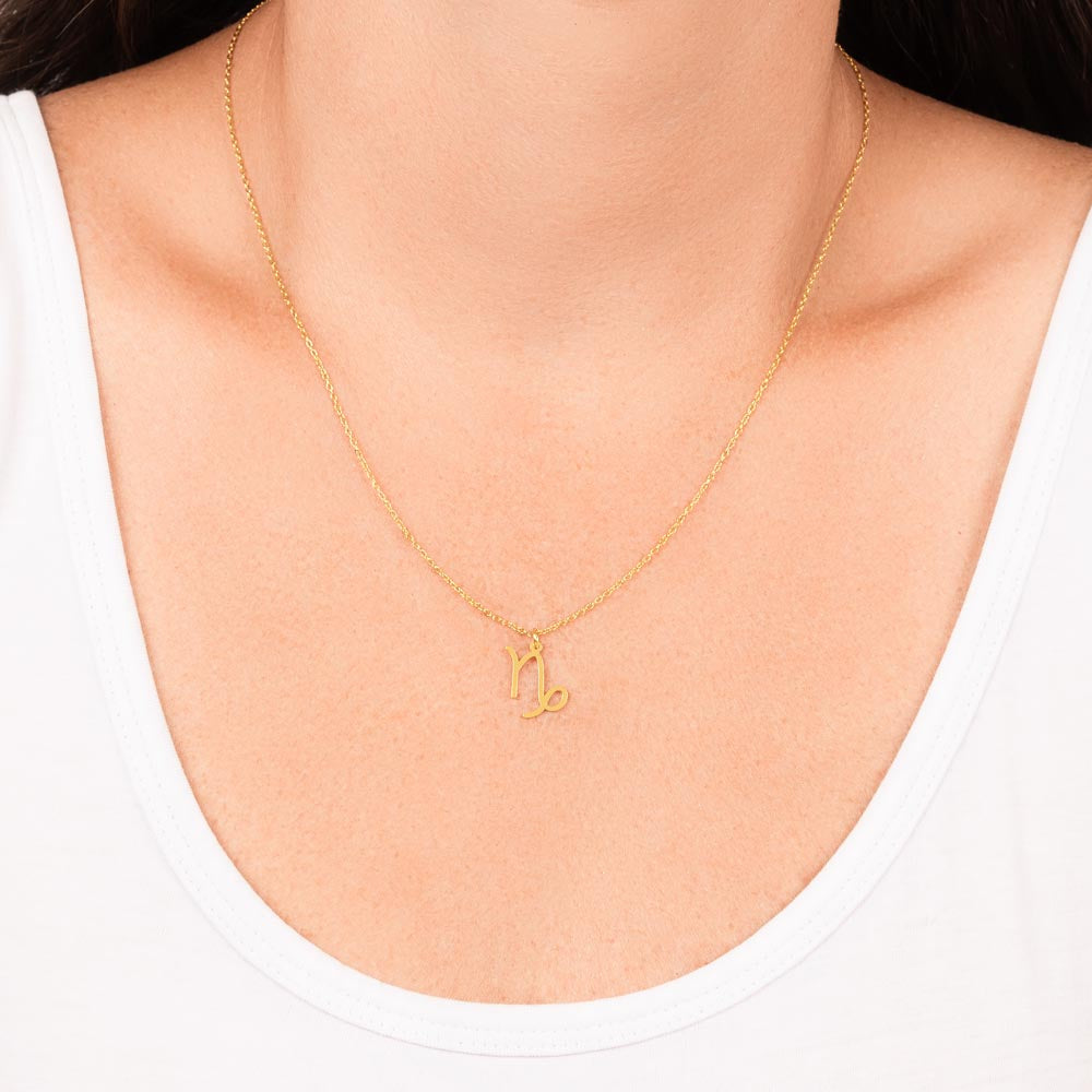 Capricorn- Zodiac Symbol Necklace