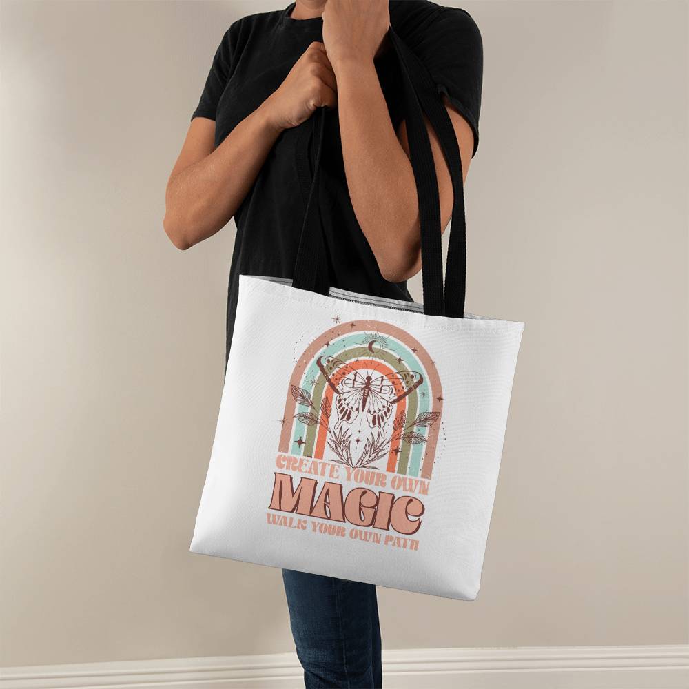 Classic Tote Bag with Retro Design - Craft Your Own Magic on the Path of Style! Gift For Daughter, Gift For Mom, Birthday Gift,