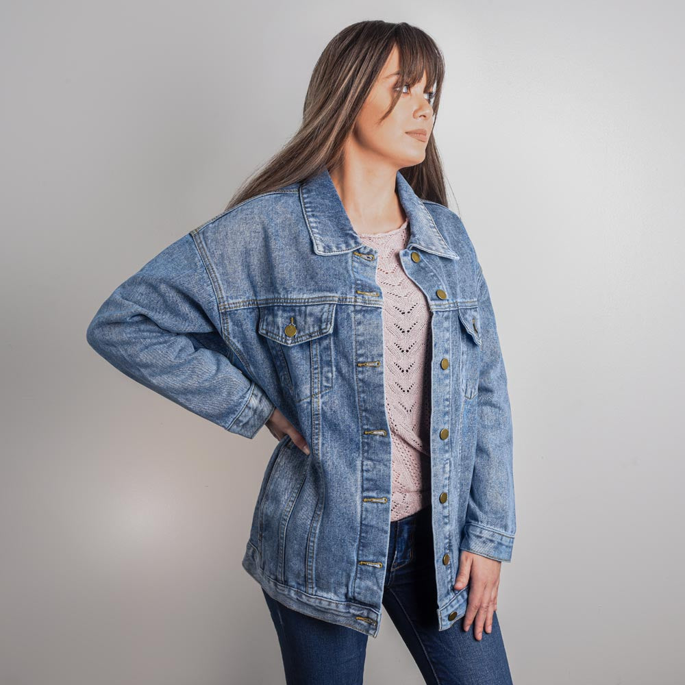 Oversized Denim Jacket, Perfect Birthday Surprise, Perfect gift  for mom