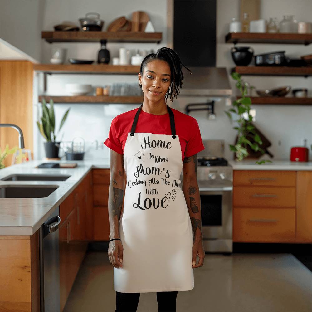 Home Is Where Mom's cooking Fills The Air with Love, Apron Gift for mom, Gift for her , Birthday Gift,Mother's Day Gift