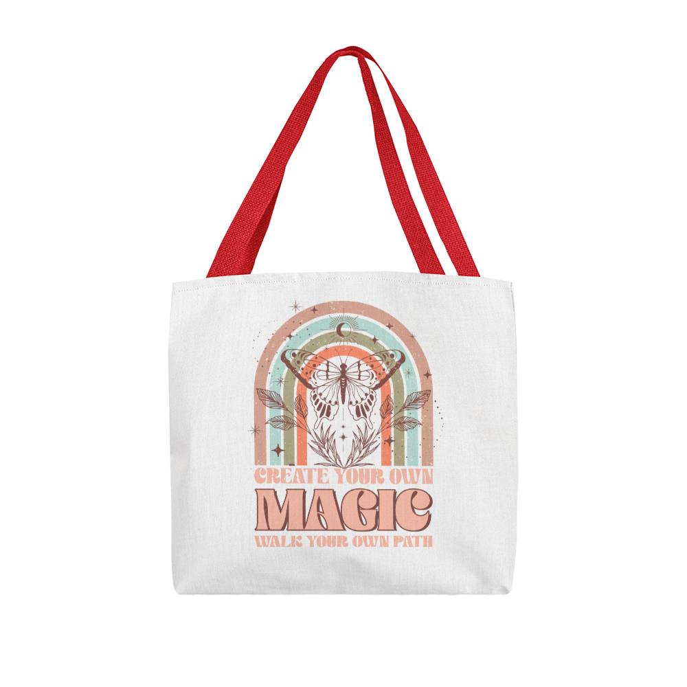 Classic Tote Bag with Retro Design - Craft Your Own Magic on the Path of Style! Gift For Daughter, Gift For Mom, Birthday Gift,