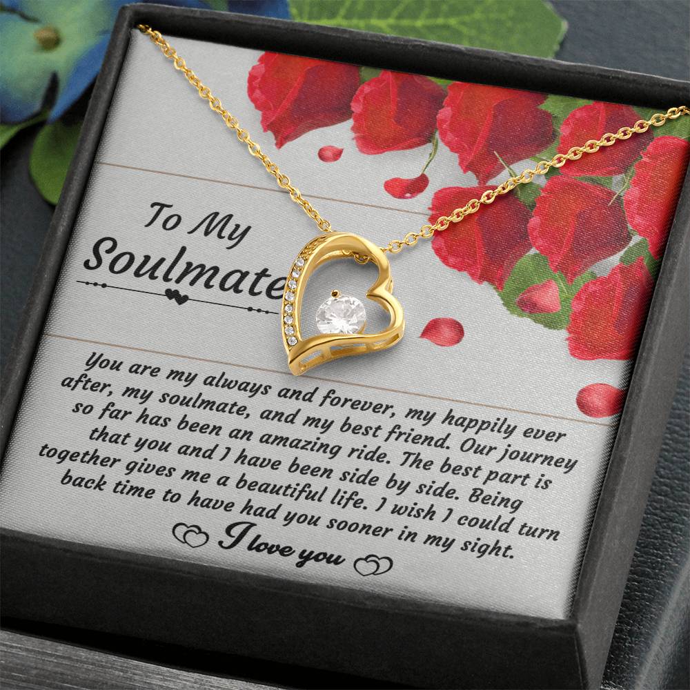 Side By Side- Forever Love Necklace-Gift For Soulmate