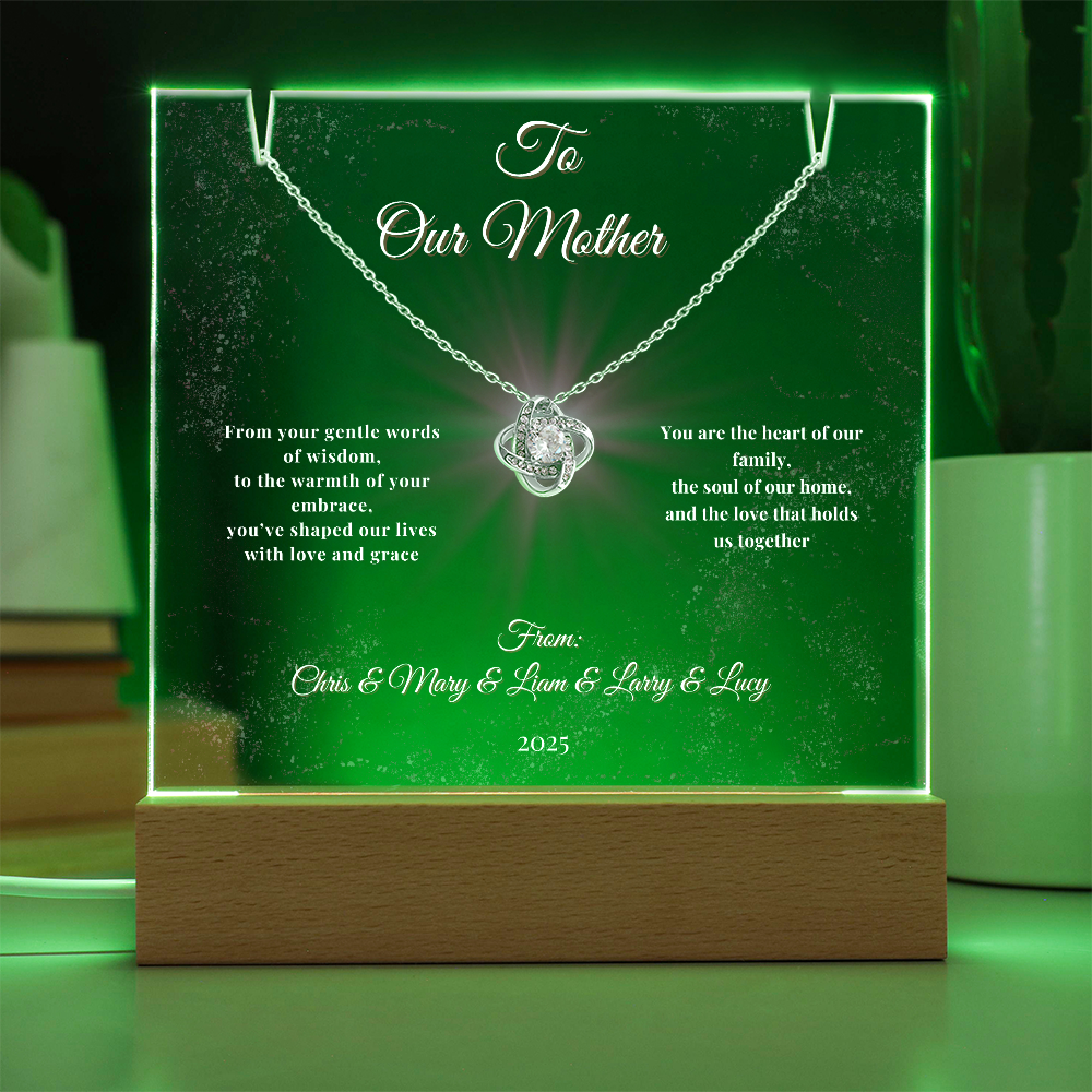 Glowing Tribute to the Heart of Our Family-Gift for Mother, Ma Ma, Mom