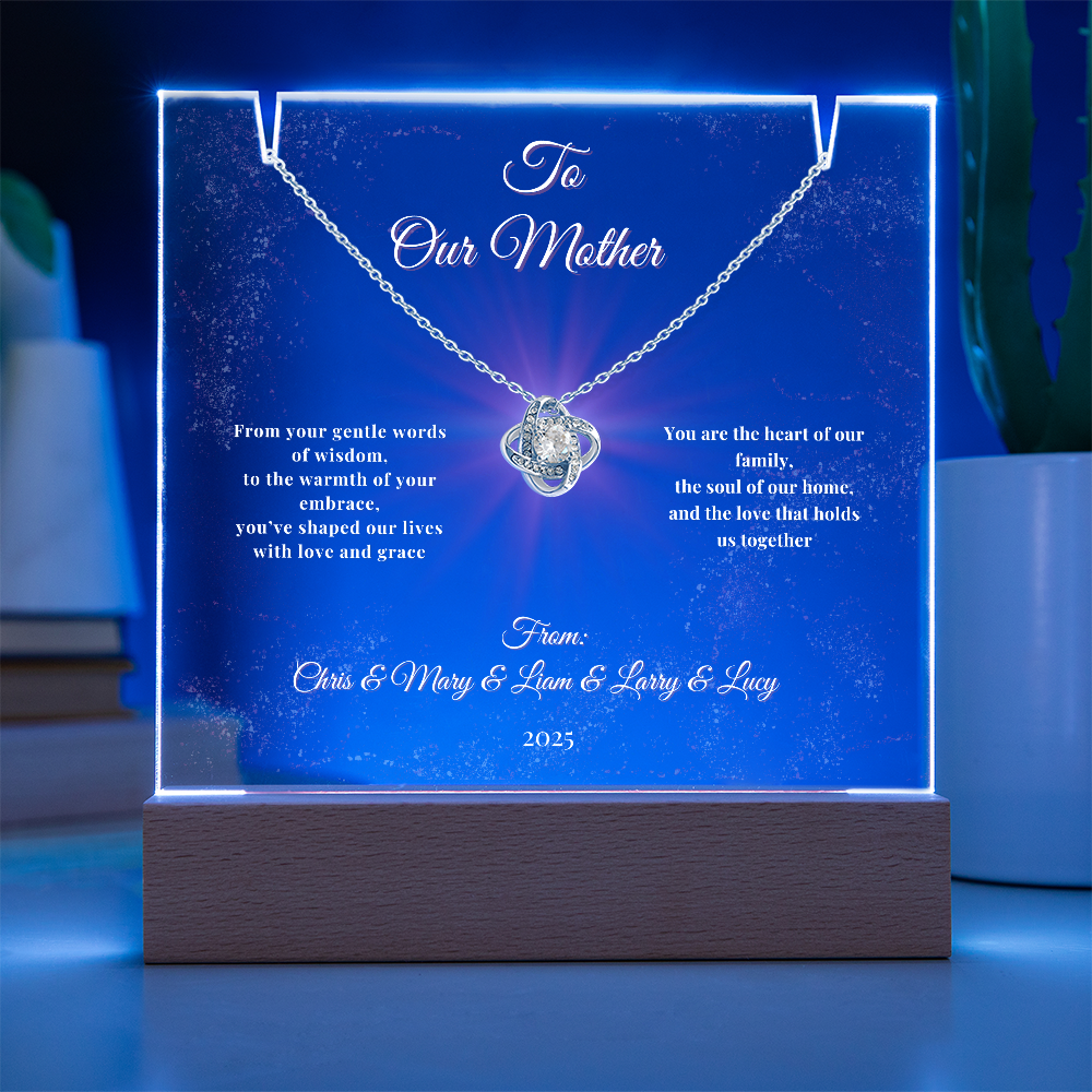 Glowing Tribute to the Heart of Our Family-Gift for Mother, Ma Ma, Mom