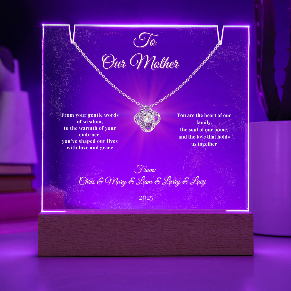 Glowing Tribute to the Heart of Our Family-Gift for Mother, Ma Ma, Mom