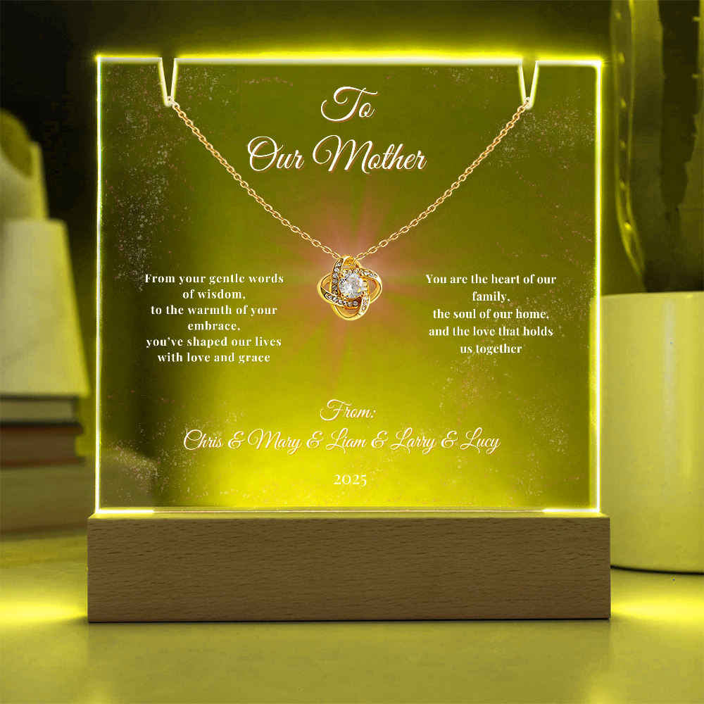 Glowing Tribute to the Heart of Our Family-Gift for Mother, Ma Ma, Mom