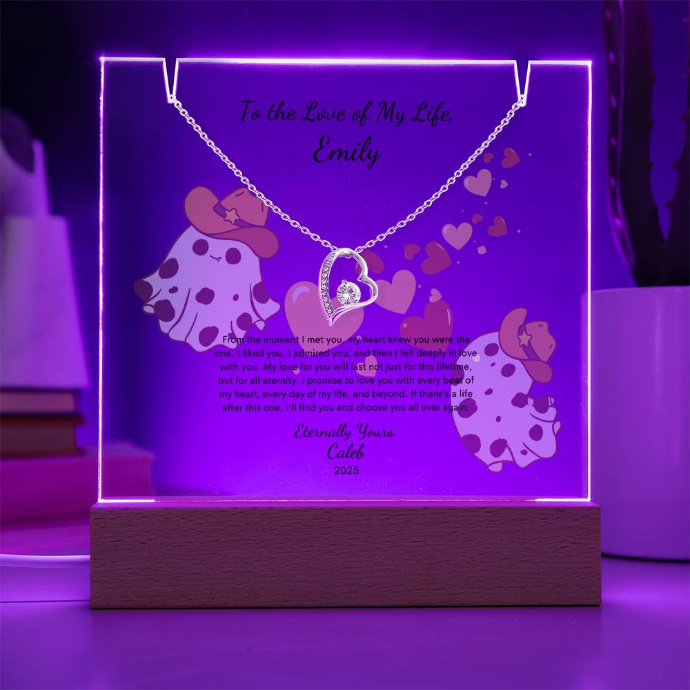 A Gift to Treasure Forever – Necklace with Keepsake Acrylic Bundle