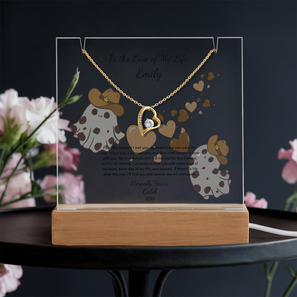 A Gift to Treasure Forever – Necklace with Keepsake Acrylic Bundle