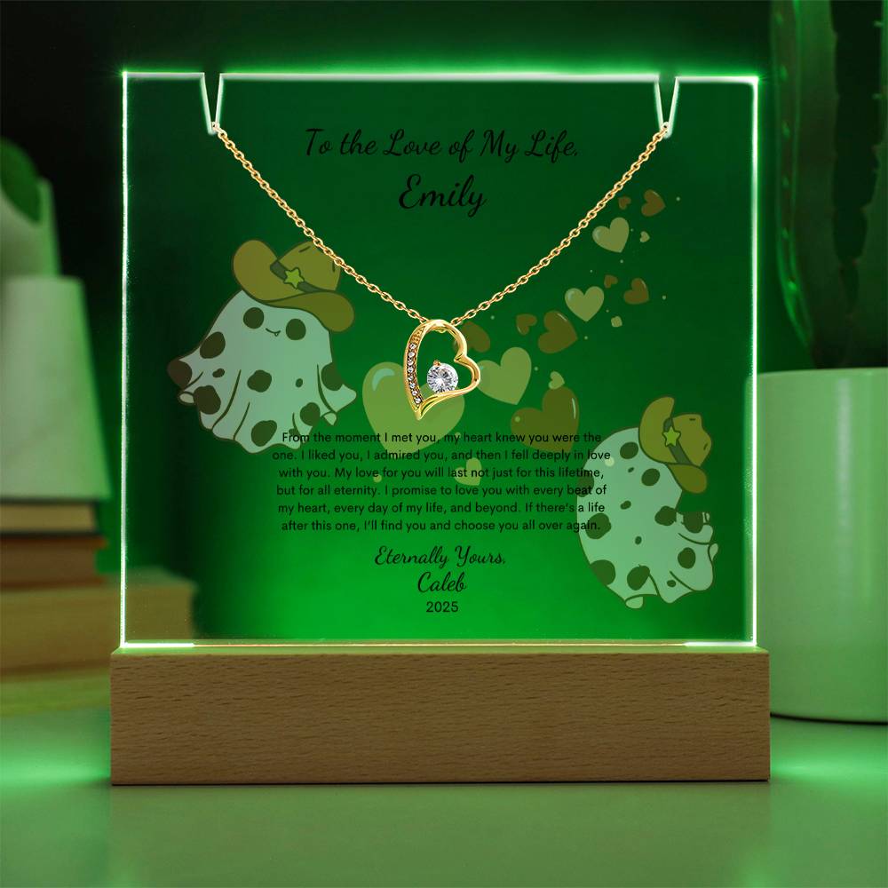 A Gift to Treasure Forever – Necklace with Keepsake Acrylic Bundle