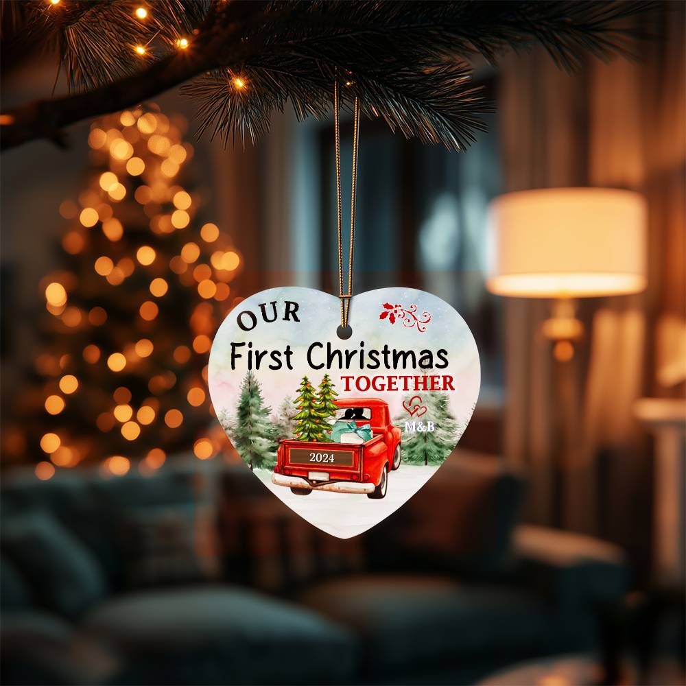 OUr First Chrismas Together  Ornament, Christmas ornament, Personalized  Keepsake ornament