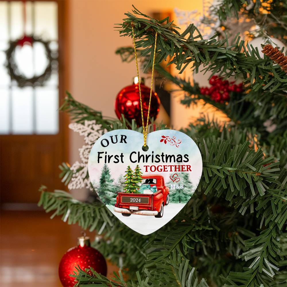 OUr First Chrismas Together  Ornament, Christmas ornament, Personalized  Keepsake ornament