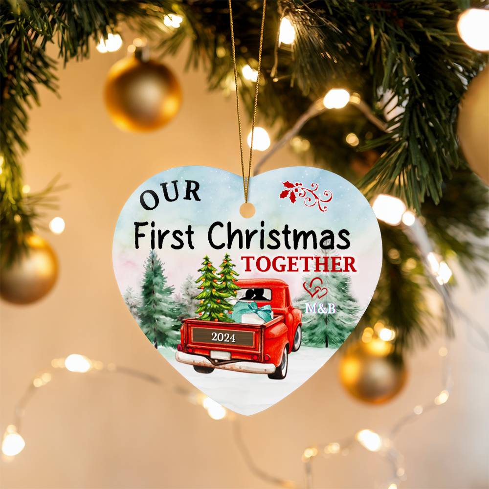 OUr First Chrismas Together  Ornament, Christmas ornament, Personalized  Keepsake ornament