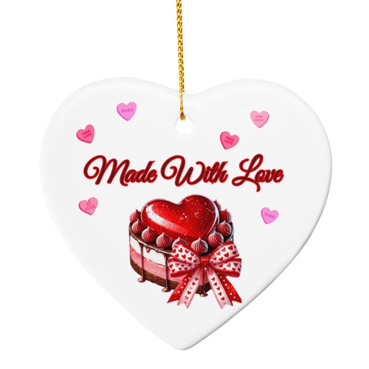 Sweet Love- Ceramic Heart Ornament