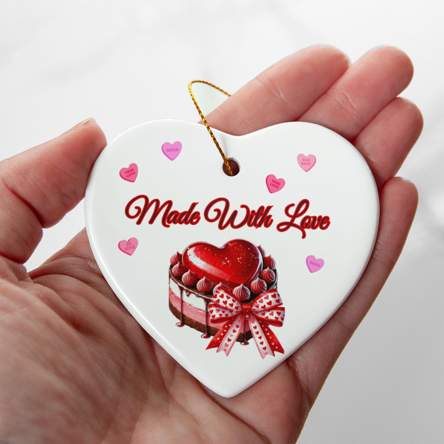 Sweet Love- Ceramic Heart Ornament