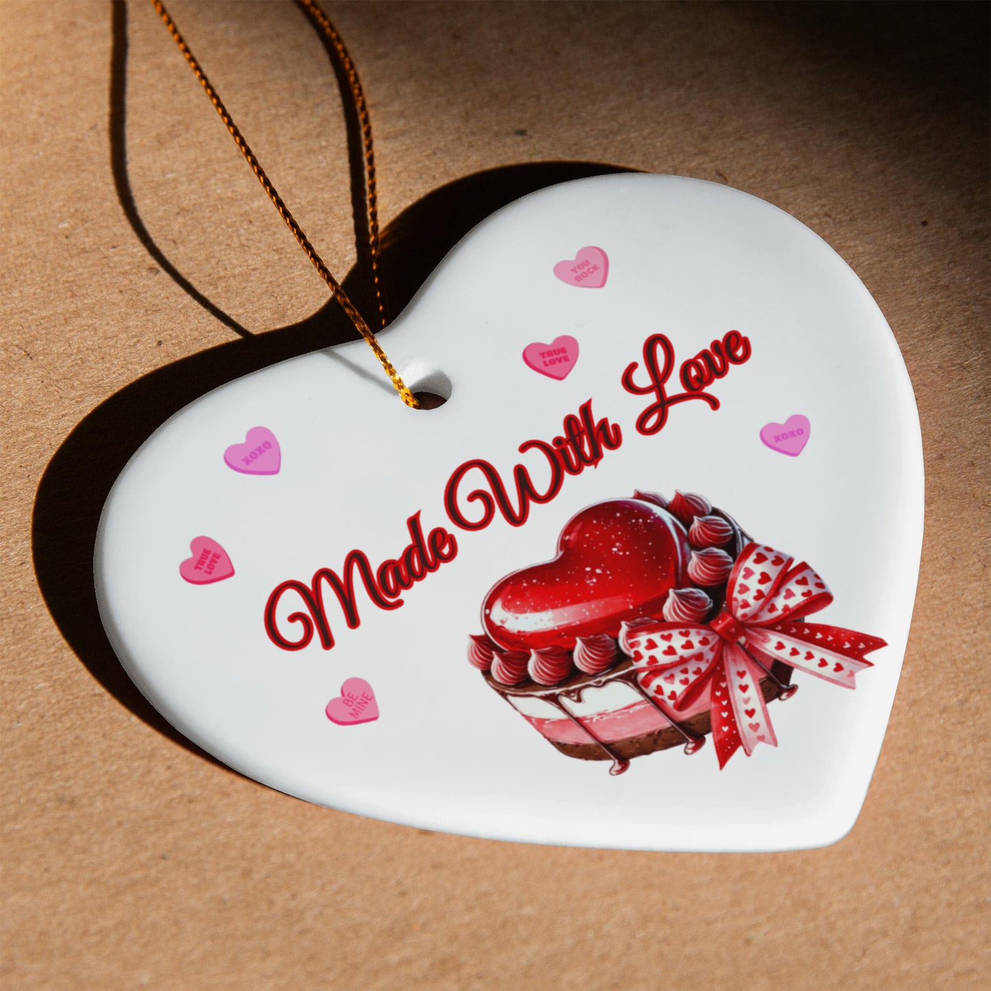 Sweet Love- Ceramic Heart Ornament