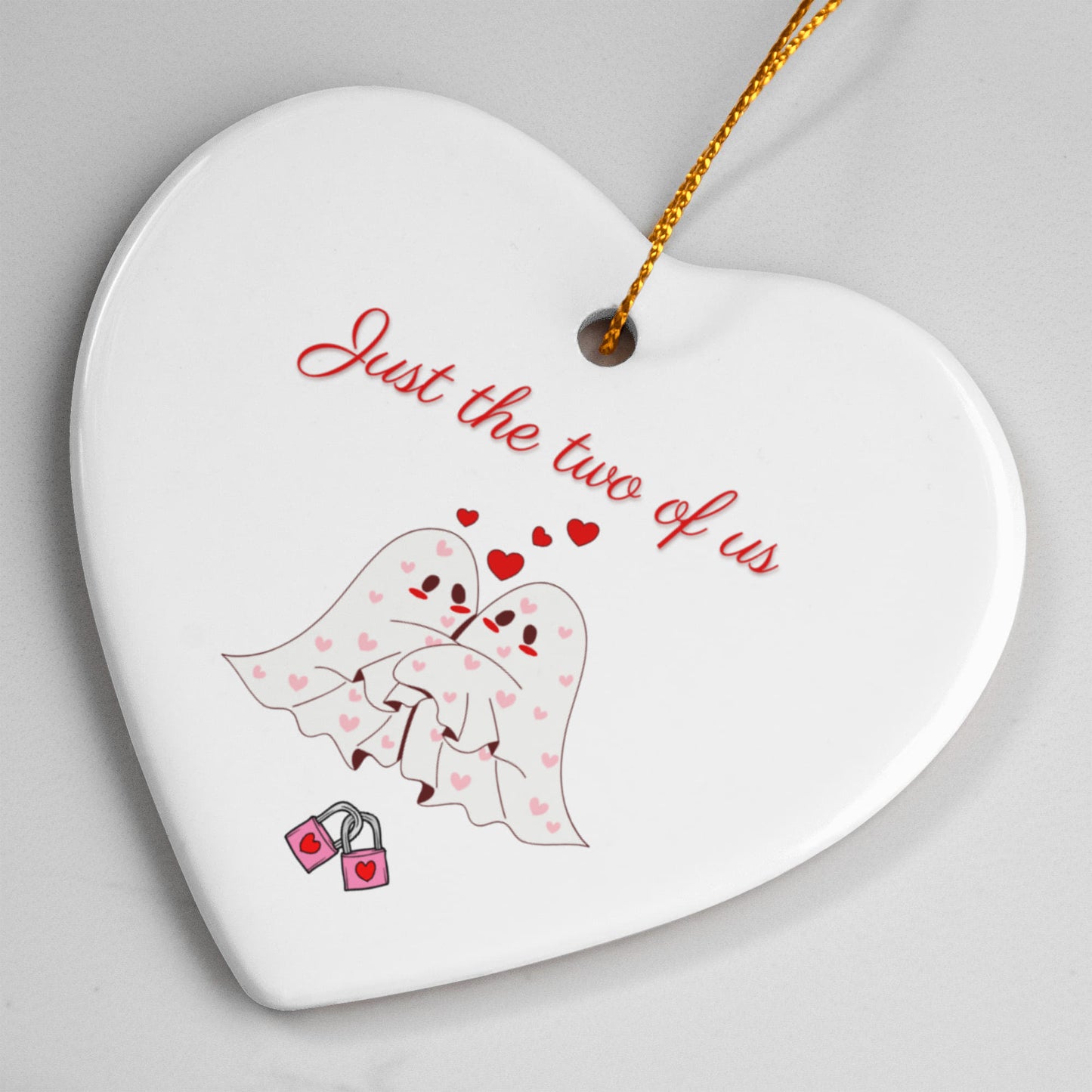 Just the Two of Us - Cute Couple Keepsake Heart Ornament