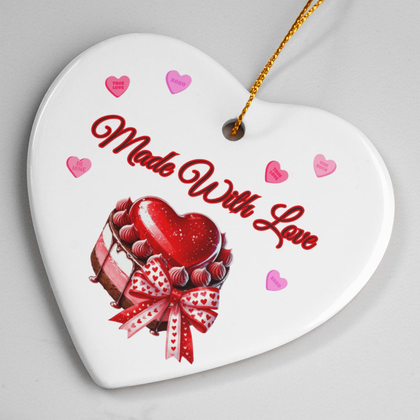 Sweet Love- Ceramic Heart Ornament