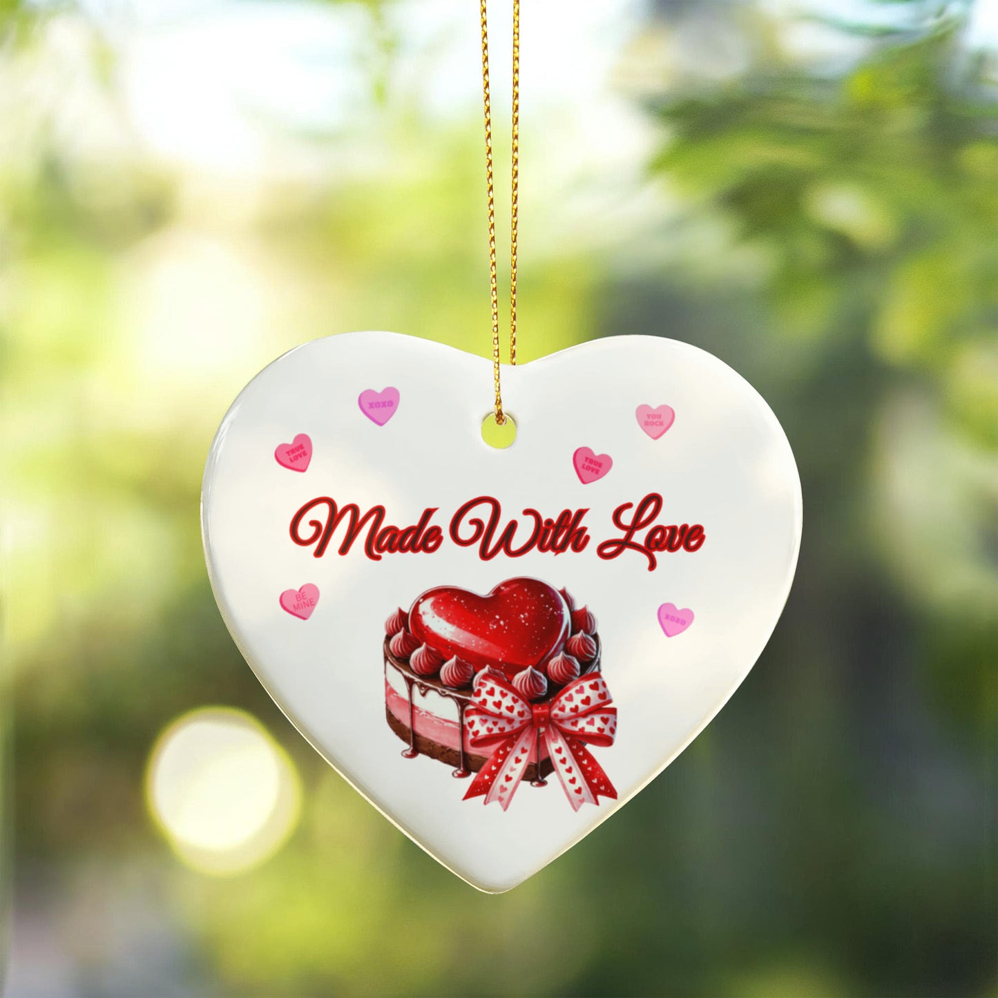 Sweet Love- Ceramic Heart Ornament