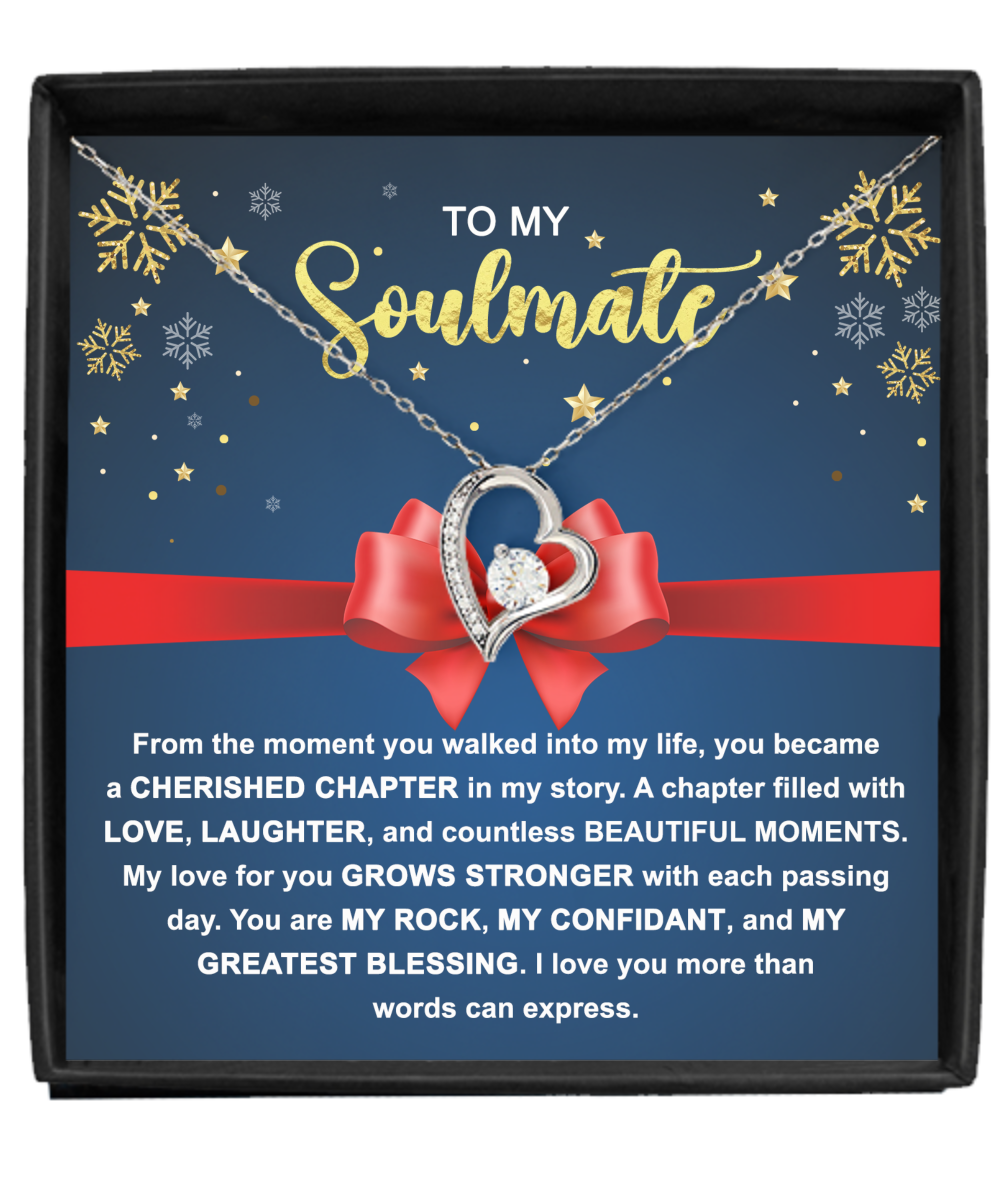 To My Soulmate - Heart Pendant Necklace